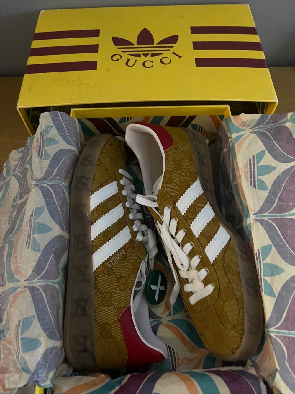 adidas x gucci x gazelle low top sneakers